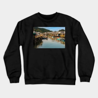 Tai O, Fishing Village - Hong Kong - River Art Crewneck Sweatshirt